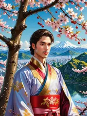 雙月同天, 山櫻初綻