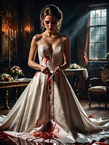 Wedding Dress on the Cutting Table